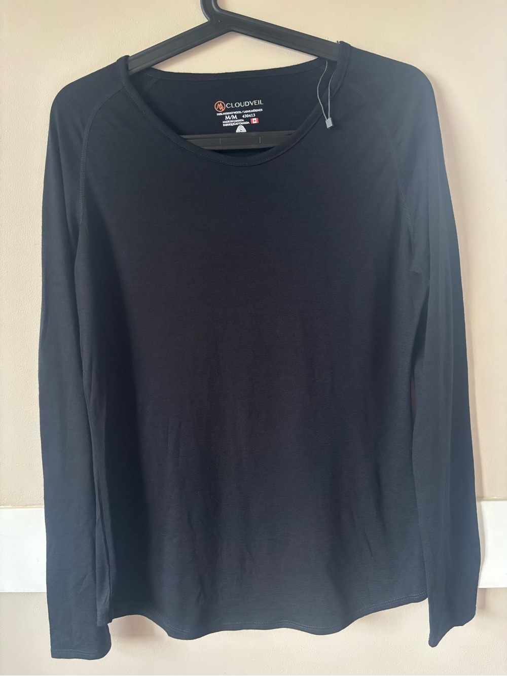 M - 100% merino long sleeve t-shirt/base layer